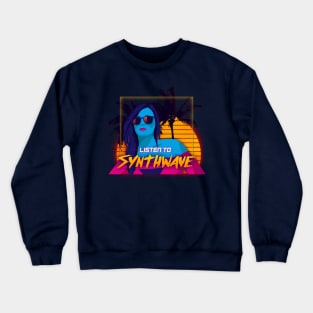 Listen to Synthwave Crewneck Sweatshirt